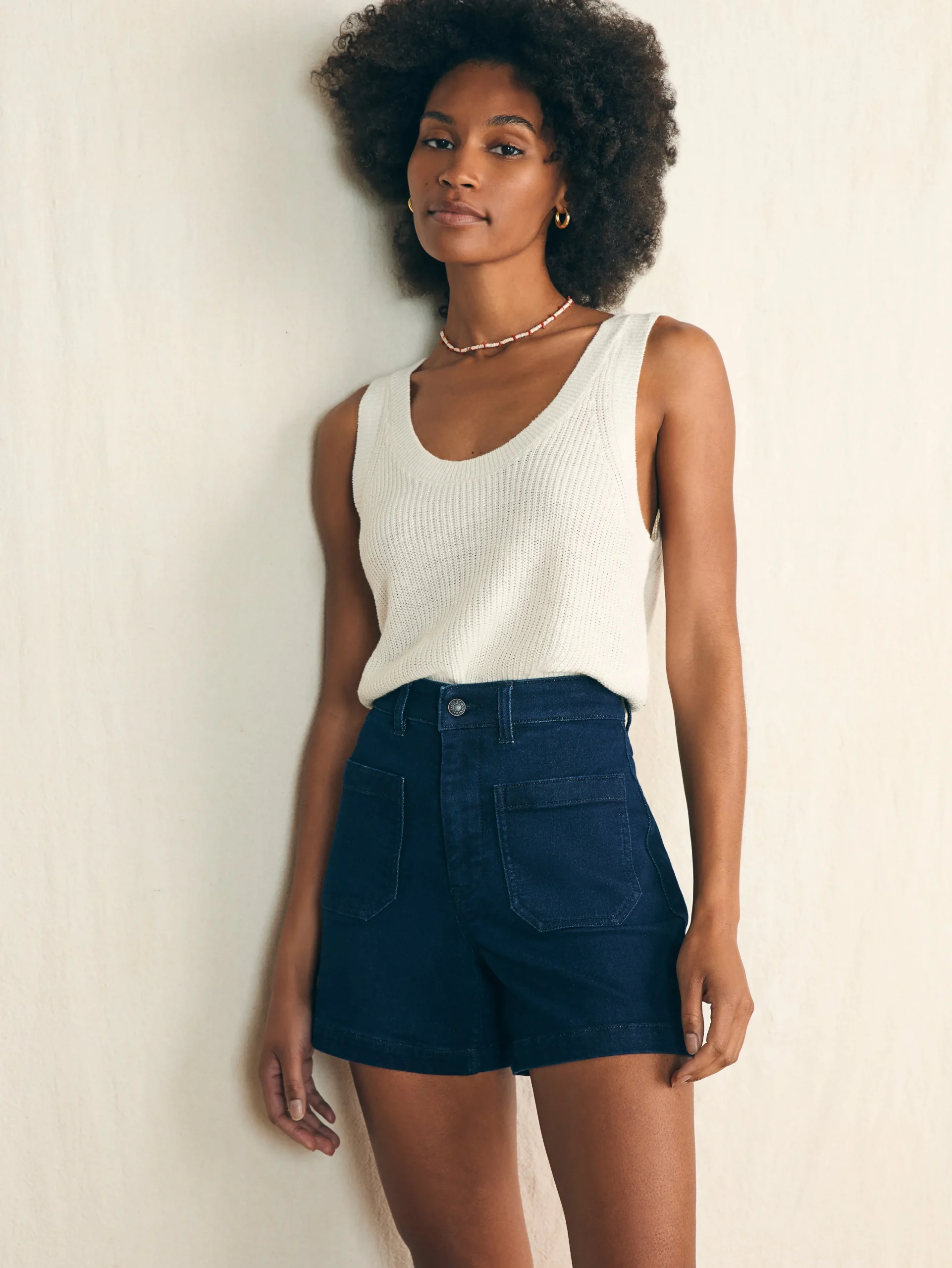 Women Faherty Brand Shorts & Skirts*Stretch Terry Patch Pocket Short -