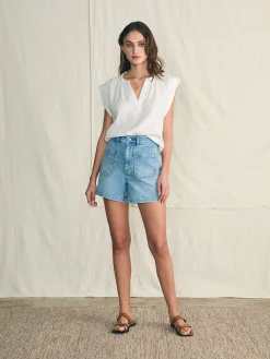 Women Faherty Brand Shorts & Skirts*Stretch Terry Patch Pocket Short -