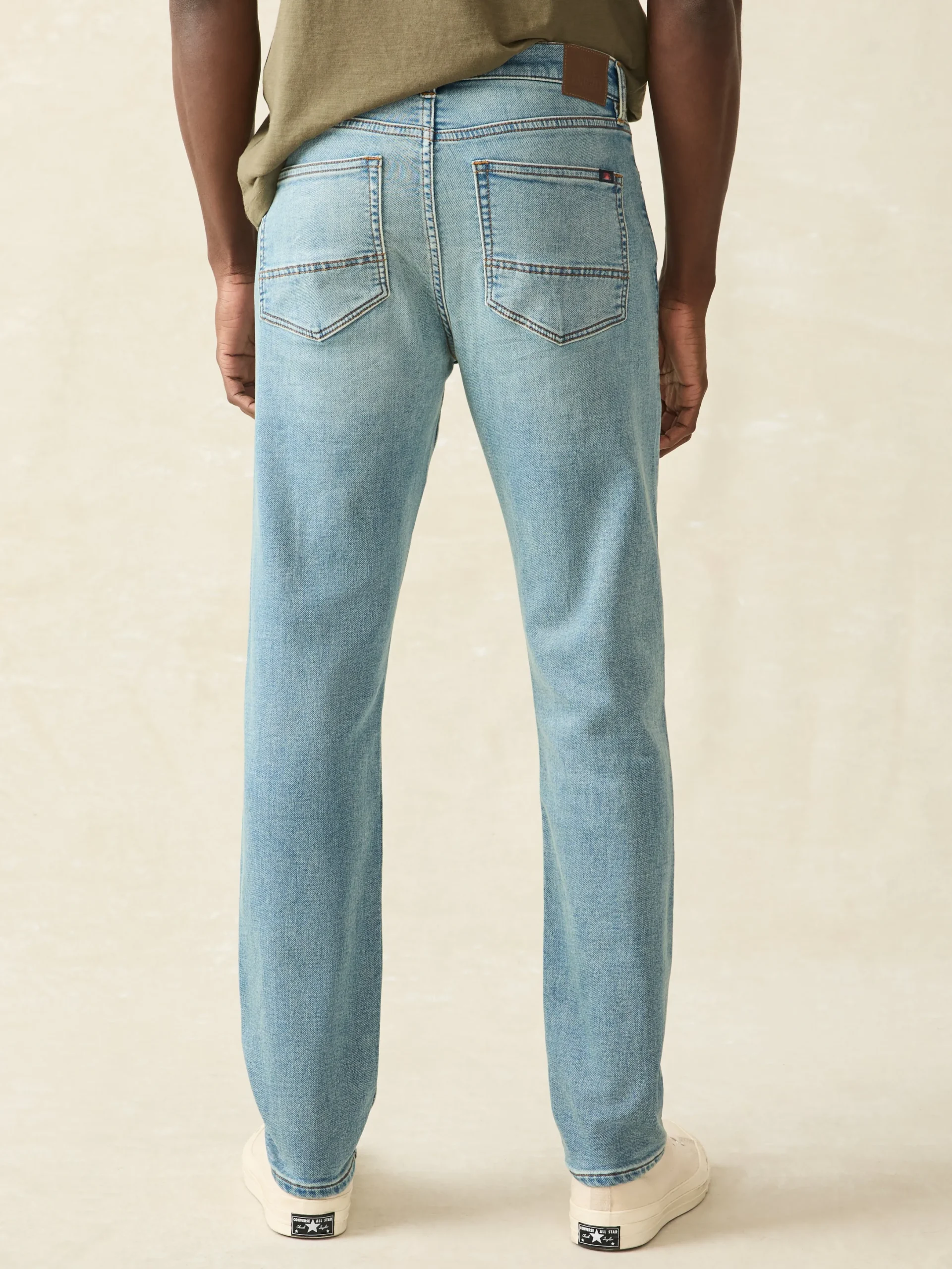 Faherty Brand Pants*Stretch Terry 5-Pocket Athletic Fit Pant -