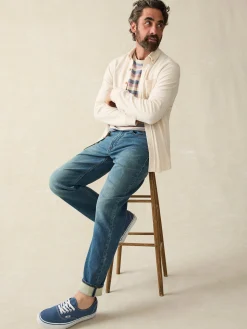 Faherty Brand Pants*Stretch Terry 5-Pocket Athletic Fit Pant -