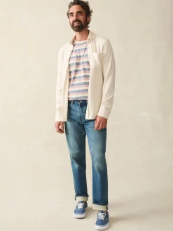 Faherty Brand Pants*Stretch Terry 5-Pocket Athletic Fit Pant -