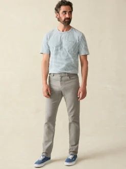 Faherty Brand Pants*Stretch Terry 5-Pocket Athletic Fit Pant -