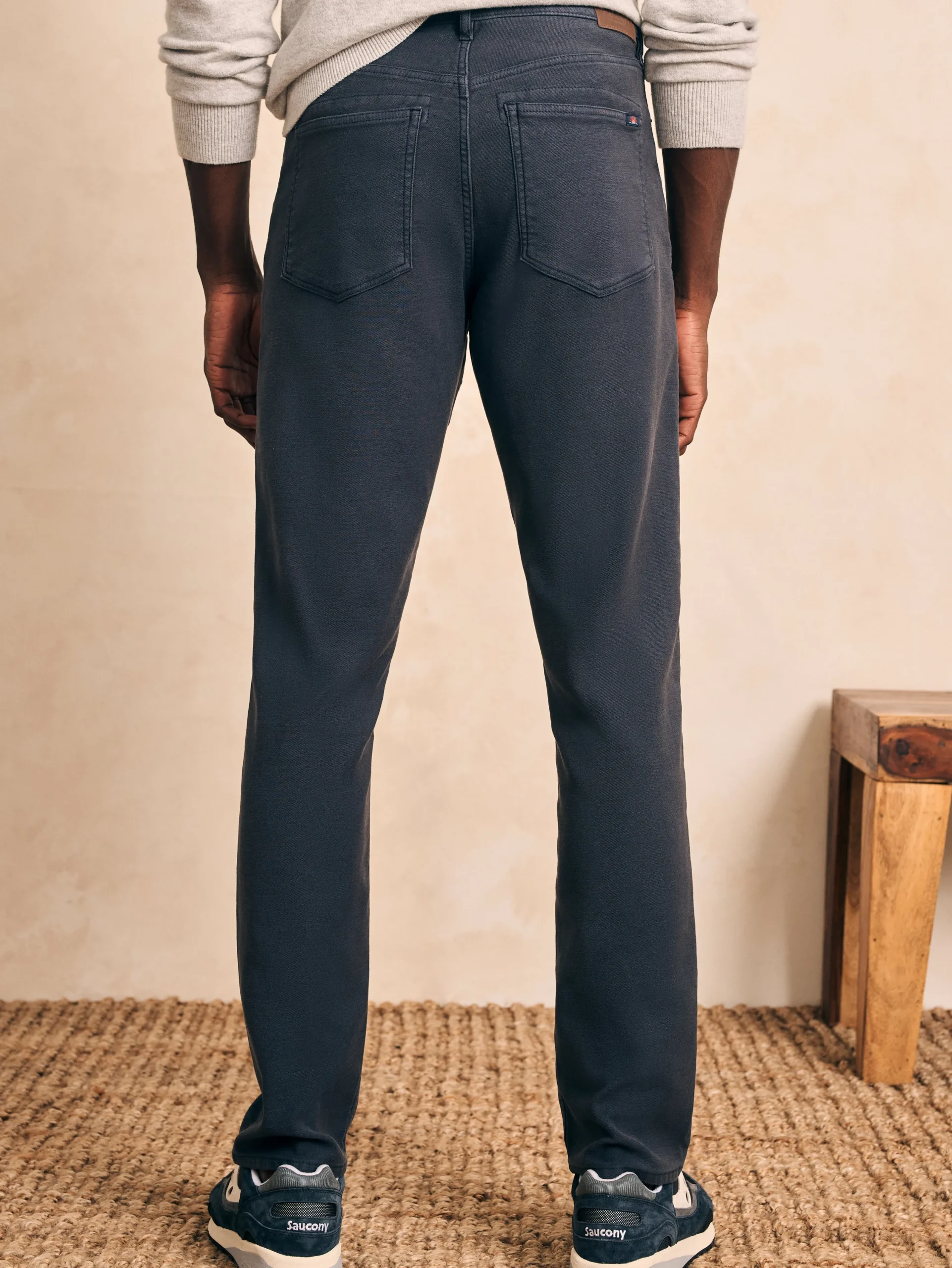 Faherty Brand Pants*Stretch Terry 5-Pocket Athletic Fit Pant -