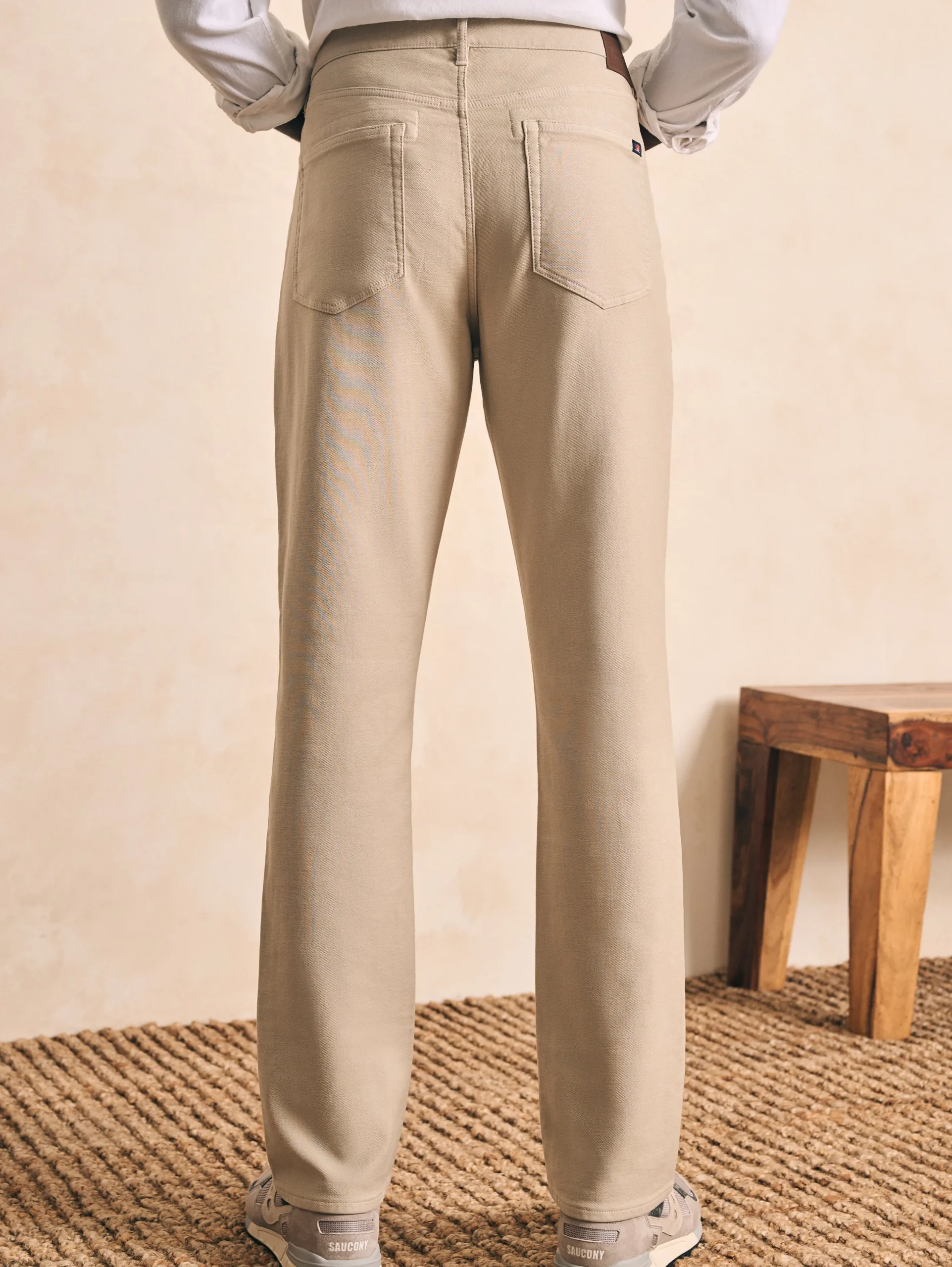 Faherty Brand Pants*Stretch Terry 5-Pocket Athletic Fit Pant -