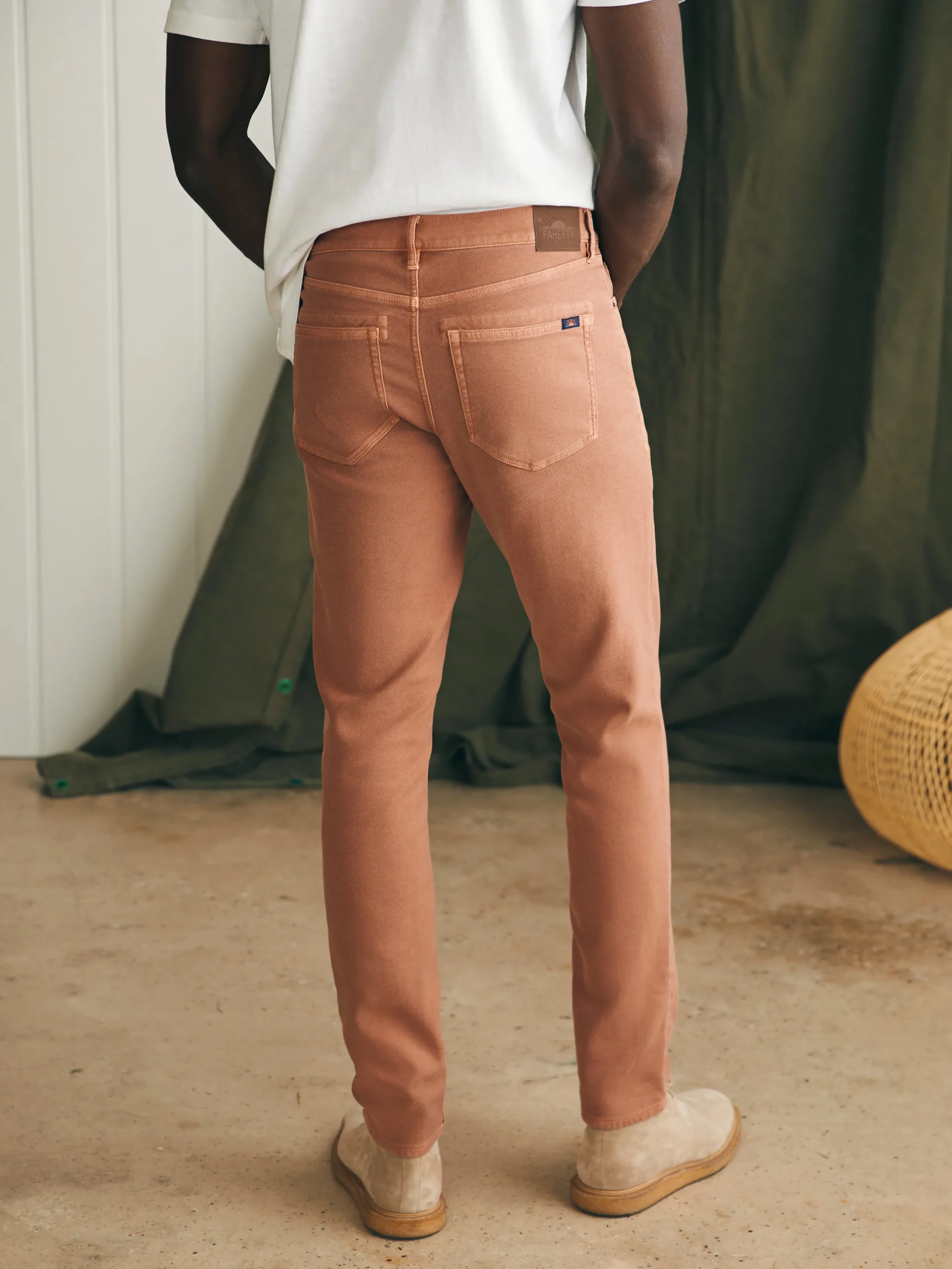 Faherty Brand Pants*Stretch Terry 5-Pocket Pant (32" Inseam) -