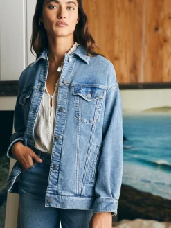 Women Faherty Brand Blazers & Outerwear*Stretch Terry Trucker Jacket -