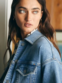 Women Faherty Brand Blazers & Outerwear*Stretch Terry Trucker Jacket -