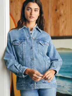 Women Faherty Brand Blazers & Outerwear*Stretch Terry Trucker Jacket -