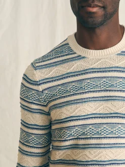Faherty Brand Sweaters*Striped Crew Sweater -