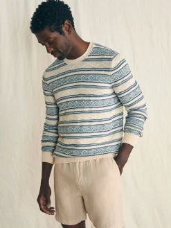 Faherty Brand Sweaters*Striped Crew Sweater -