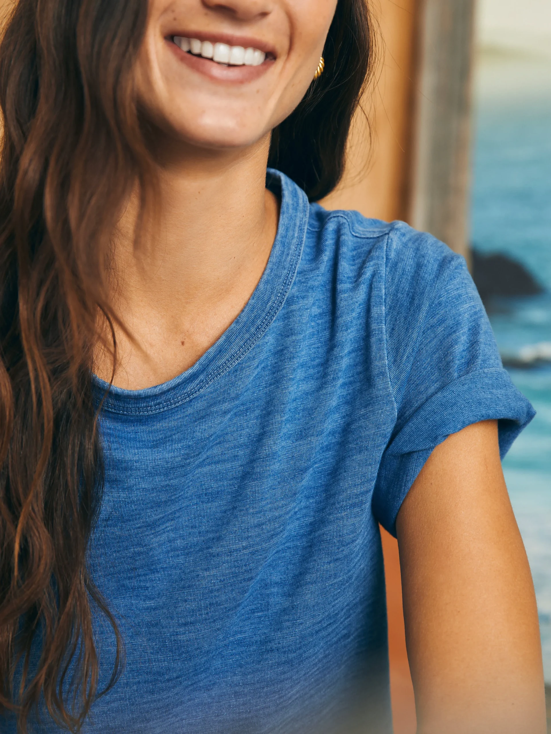 Women Faherty Brand T-Shirts*Sunwashed Crew Tee -