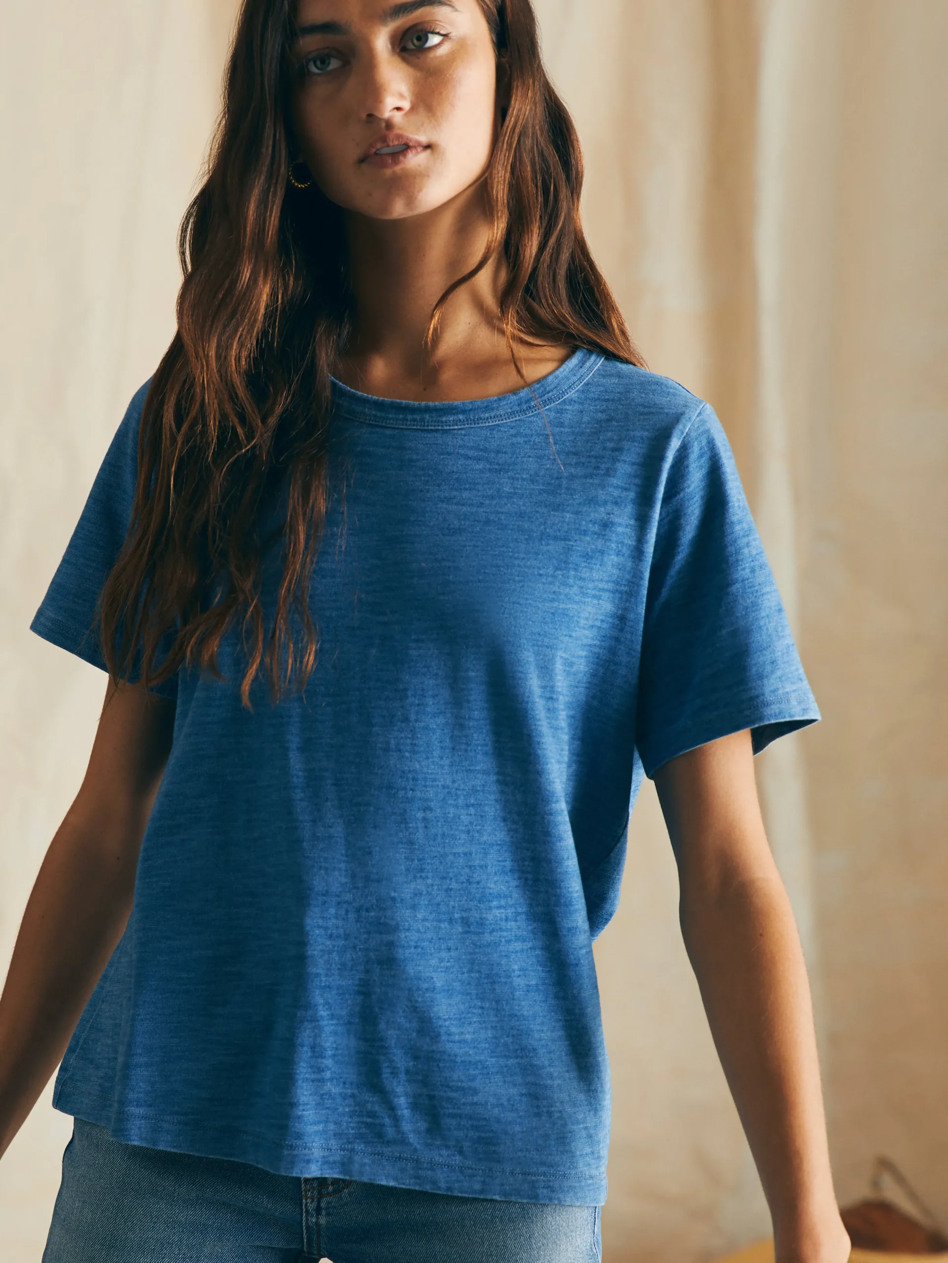Women Faherty Brand T-Shirts*Sunwashed Crew Tee -