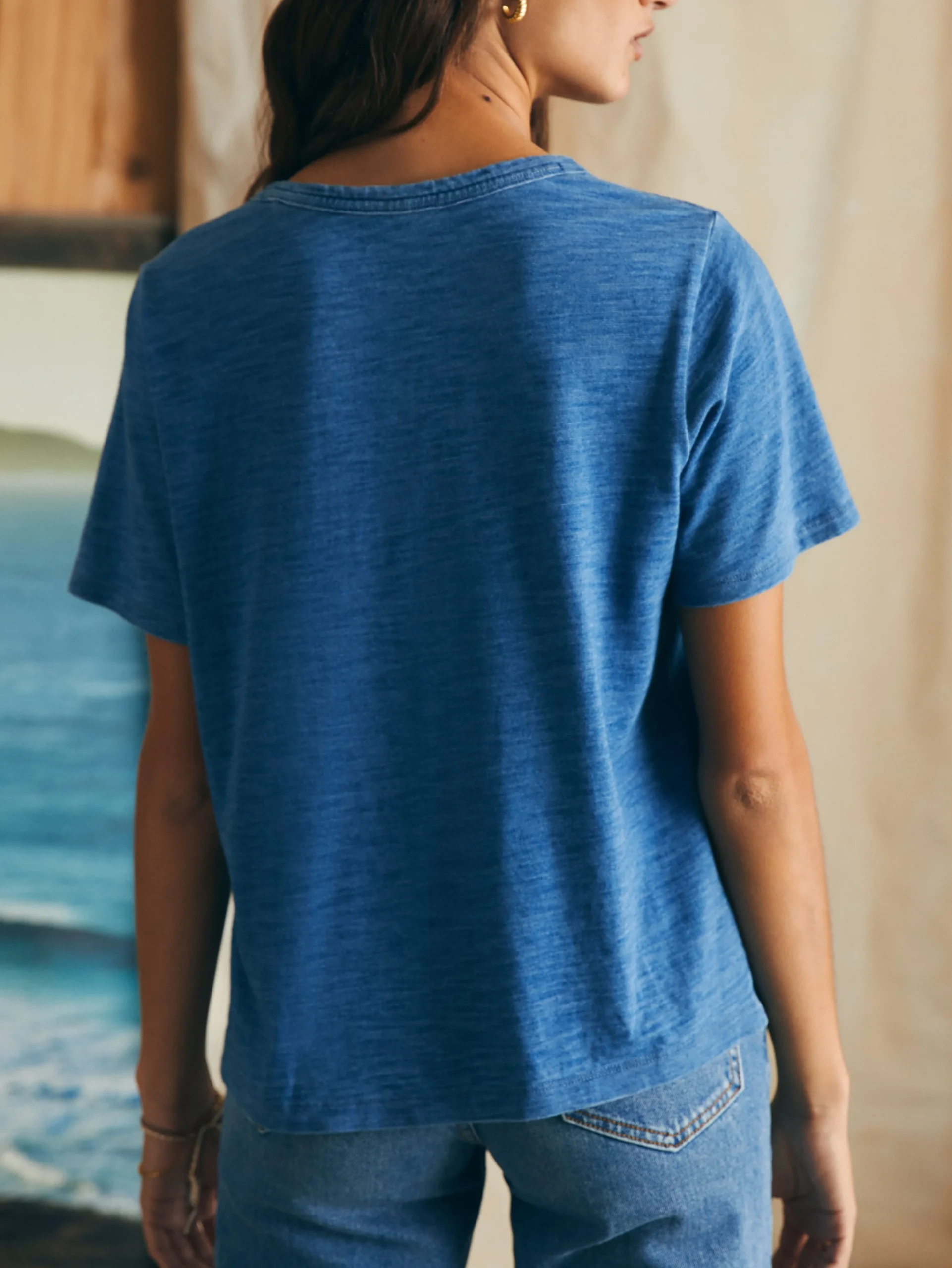 Women Faherty Brand T-Shirts*Sunwashed Crew Tee -