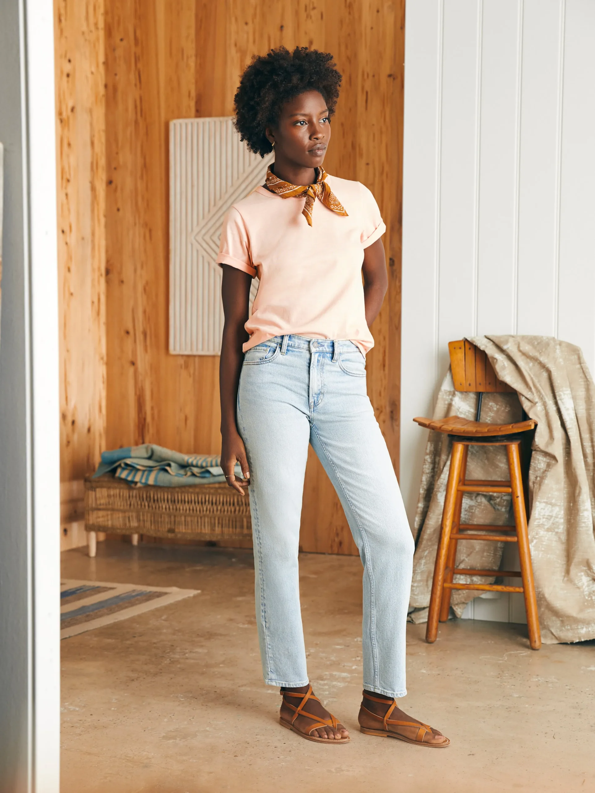 Women Faherty Brand T-Shirts*Sunwashed Crew Tee -