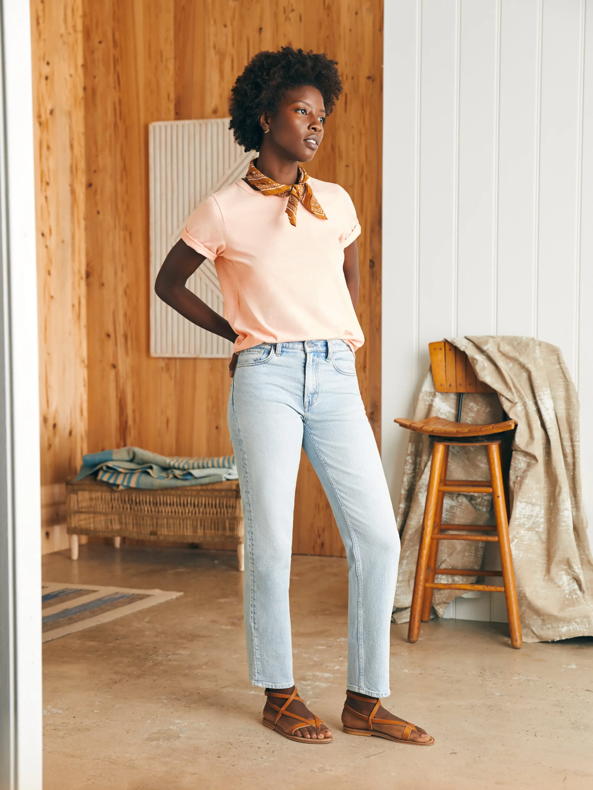 Women Faherty Brand T-Shirts*Sunwashed Crew Tee -