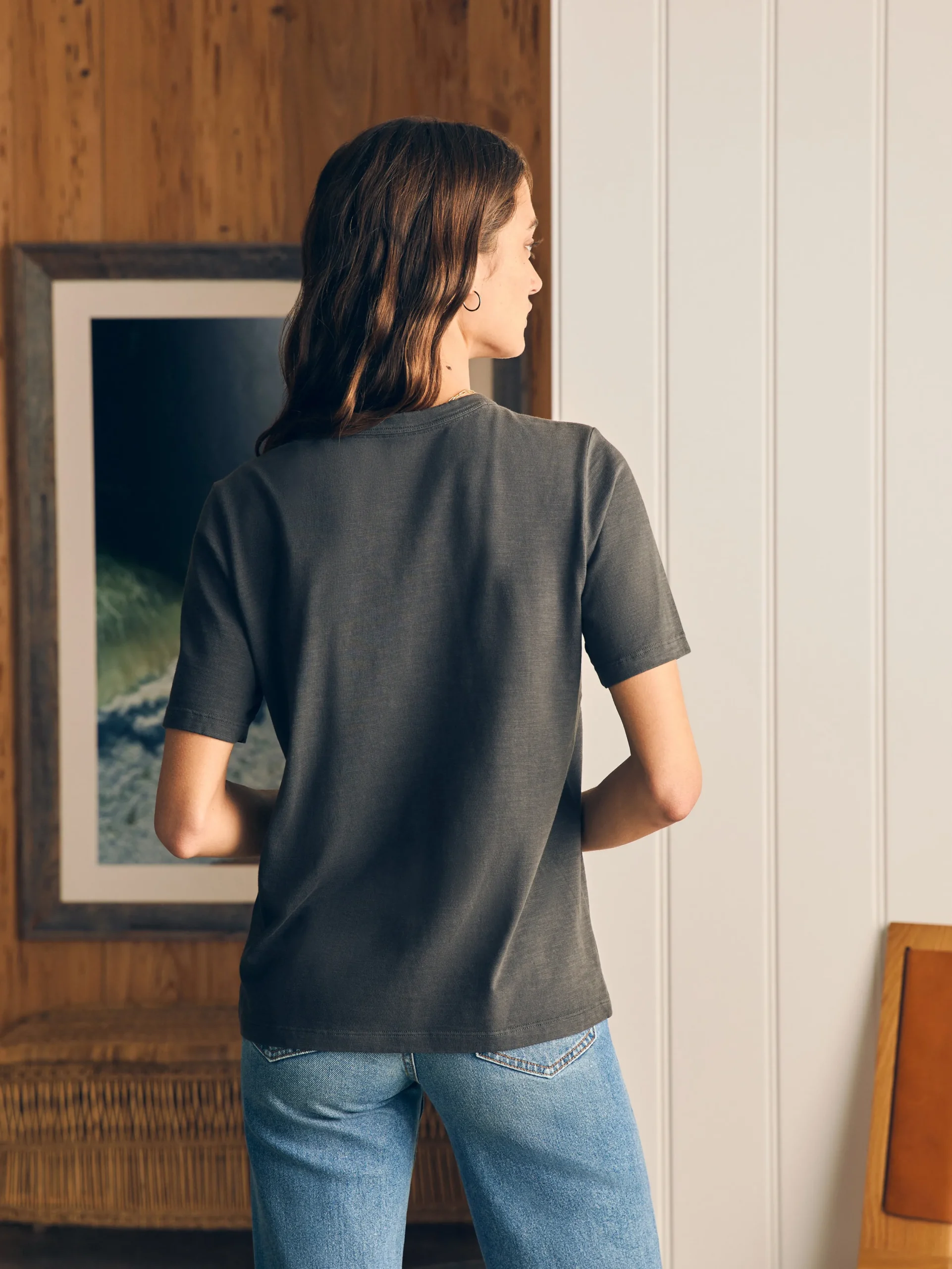 Women Faherty Brand T-Shirts*Sunwashed Crew Tee -