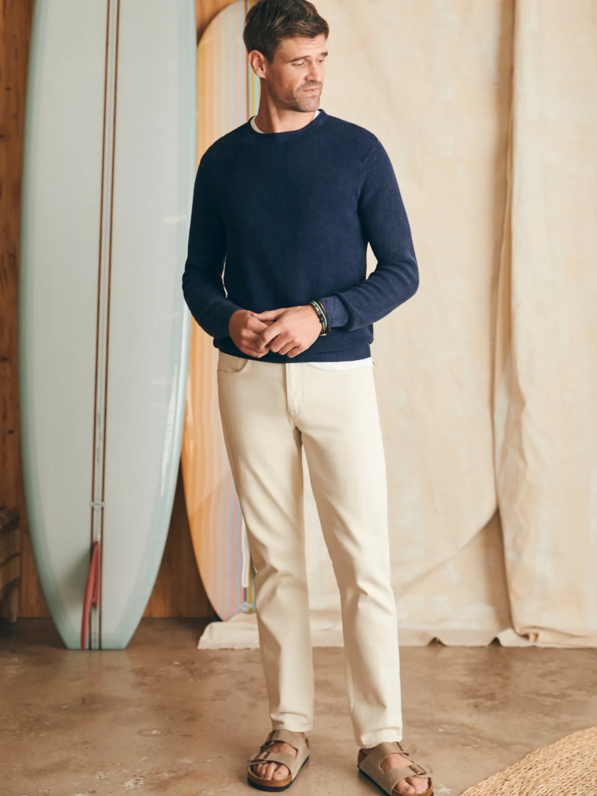 Faherty Brand Sweaters*Sunwashed Crewneck Sweater -