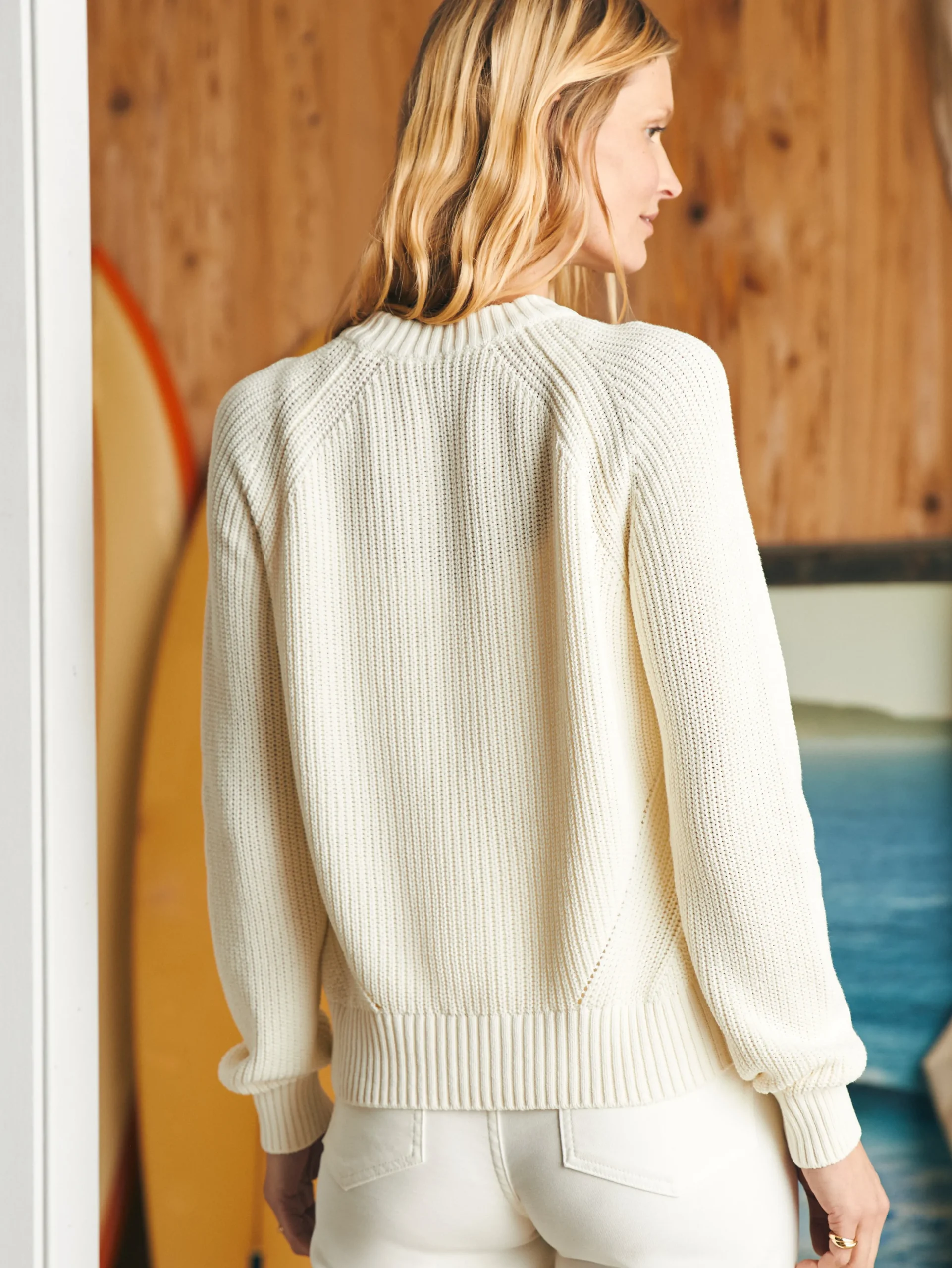 Women Faherty Brand Sweaters*Sunwashed Fisherman Crew Sweater -