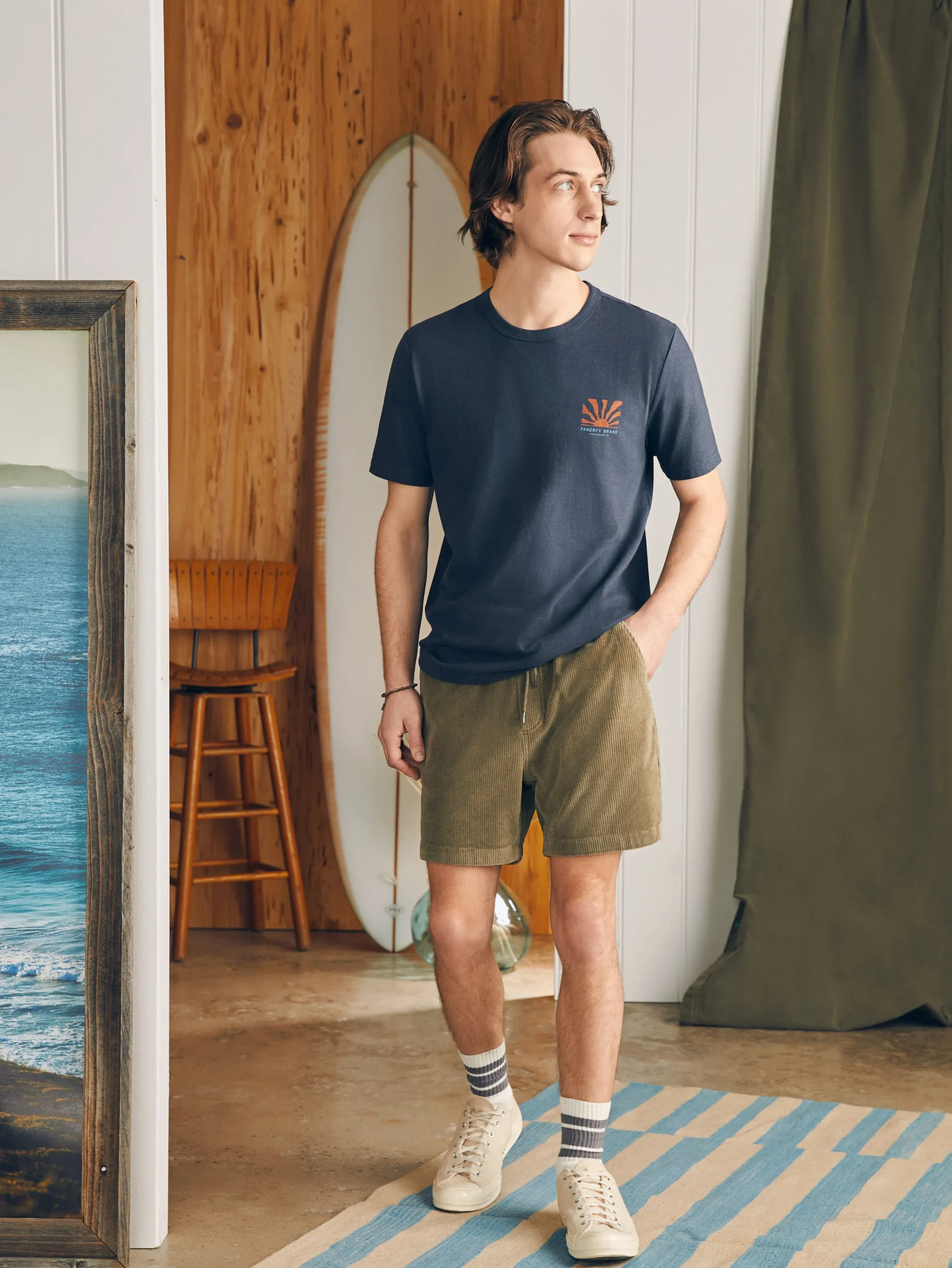 Faherty Brand T-Shirts & Henleys*Sunwashed Graphic Tee -