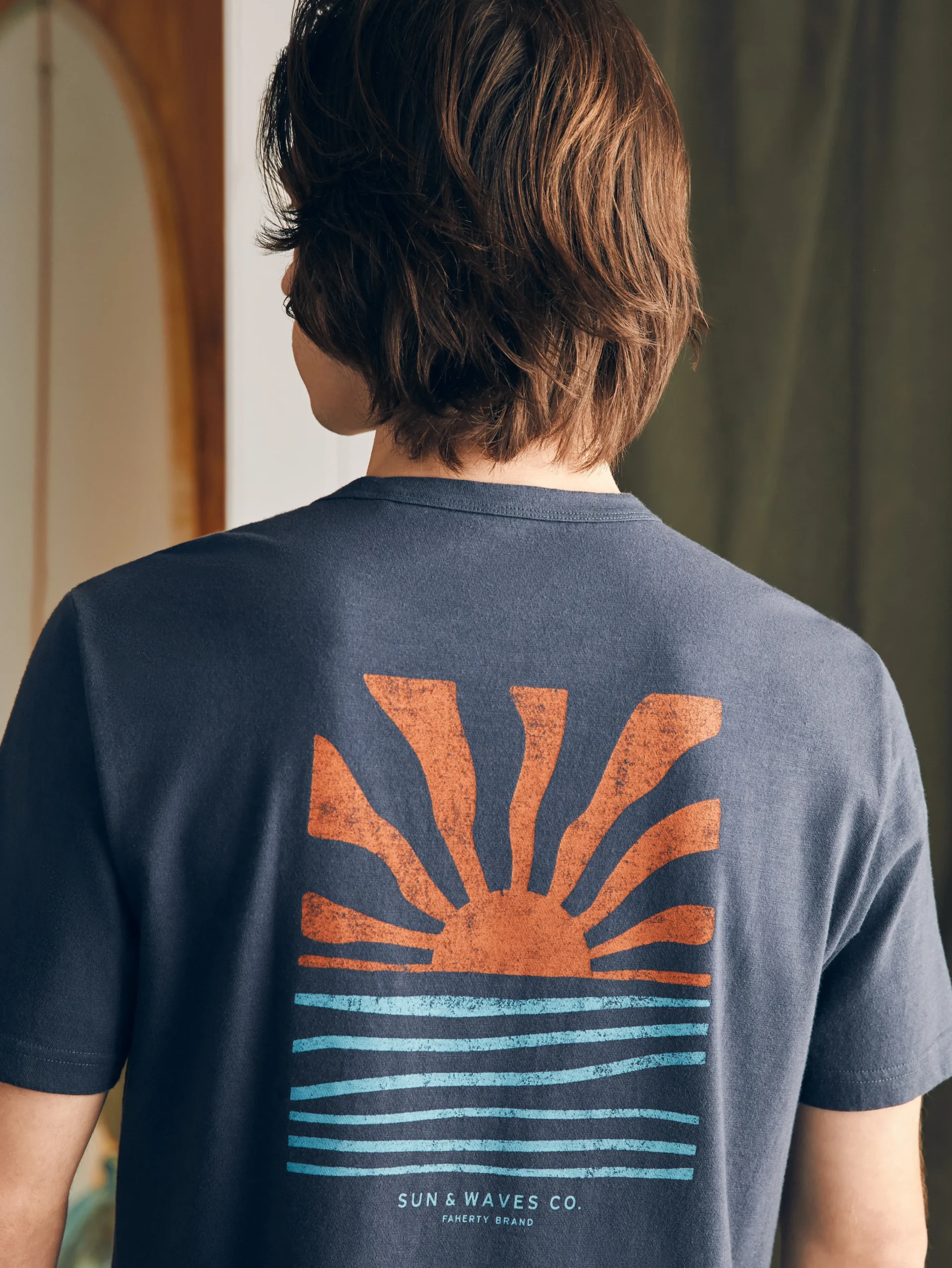 Faherty Brand T-Shirts & Henleys*Sunwashed Graphic Tee -