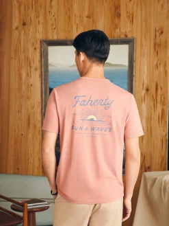 Faherty Brand T-Shirts & Henleys*Sunwashed Graphic Tee -