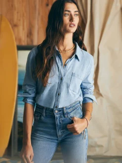 Women Faherty Brand Shirts & Tops*Sunwashed Knit Shirt -
