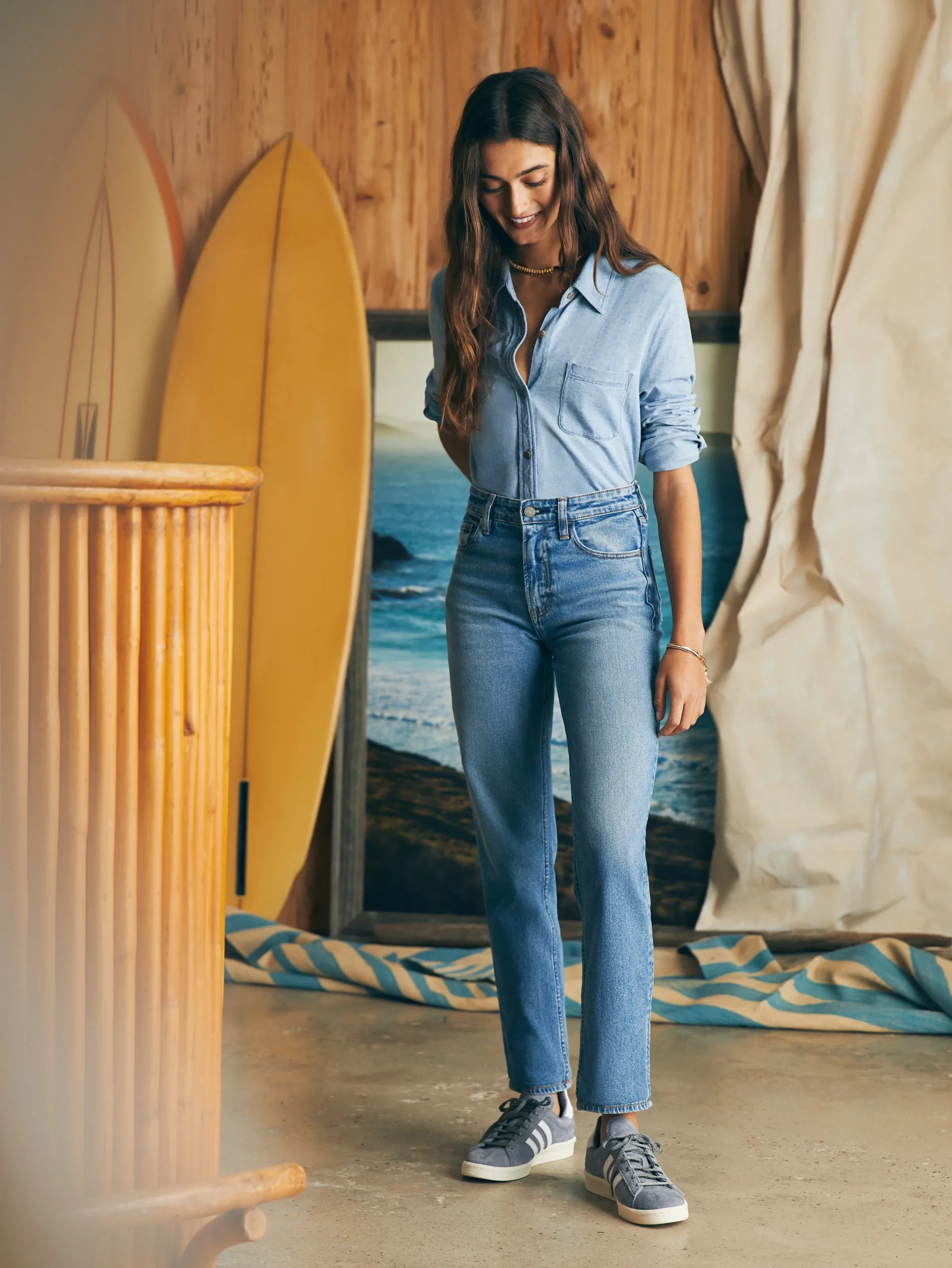 Women Faherty Brand Shirts & Tops*Sunwashed Knit Shirt -