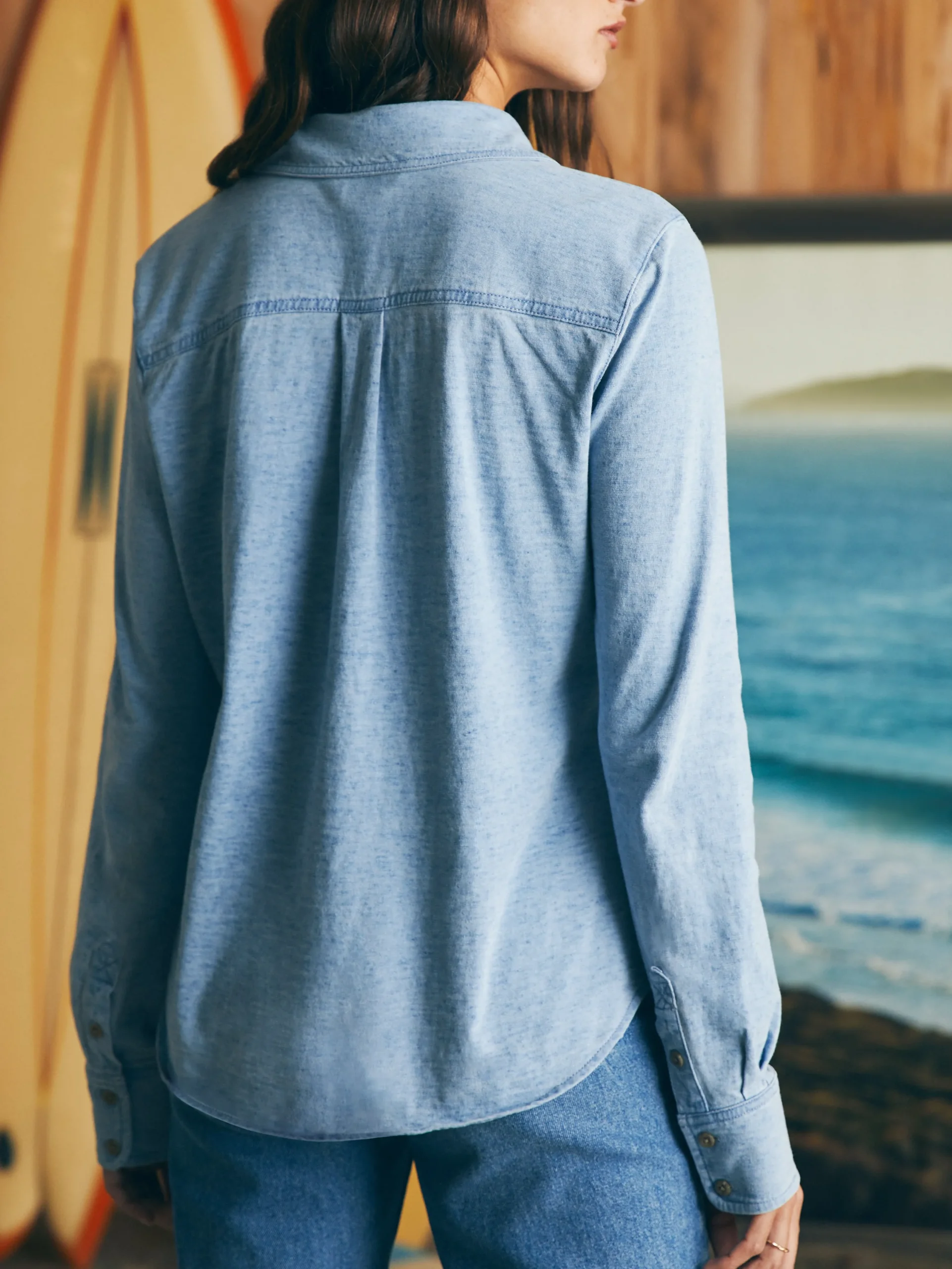 Women Faherty Brand Shirts & Tops*Sunwashed Knit Shirt -