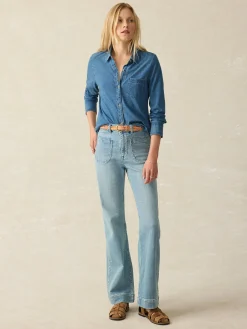 Women Faherty Brand Shirts & Tops*Sunwashed Knit Shirt -