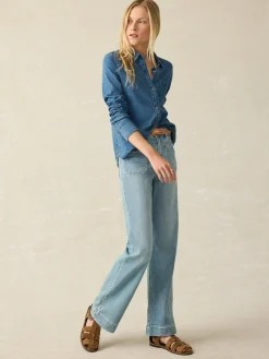 Women Faherty Brand Shirts & Tops*Sunwashed Knit Shirt -