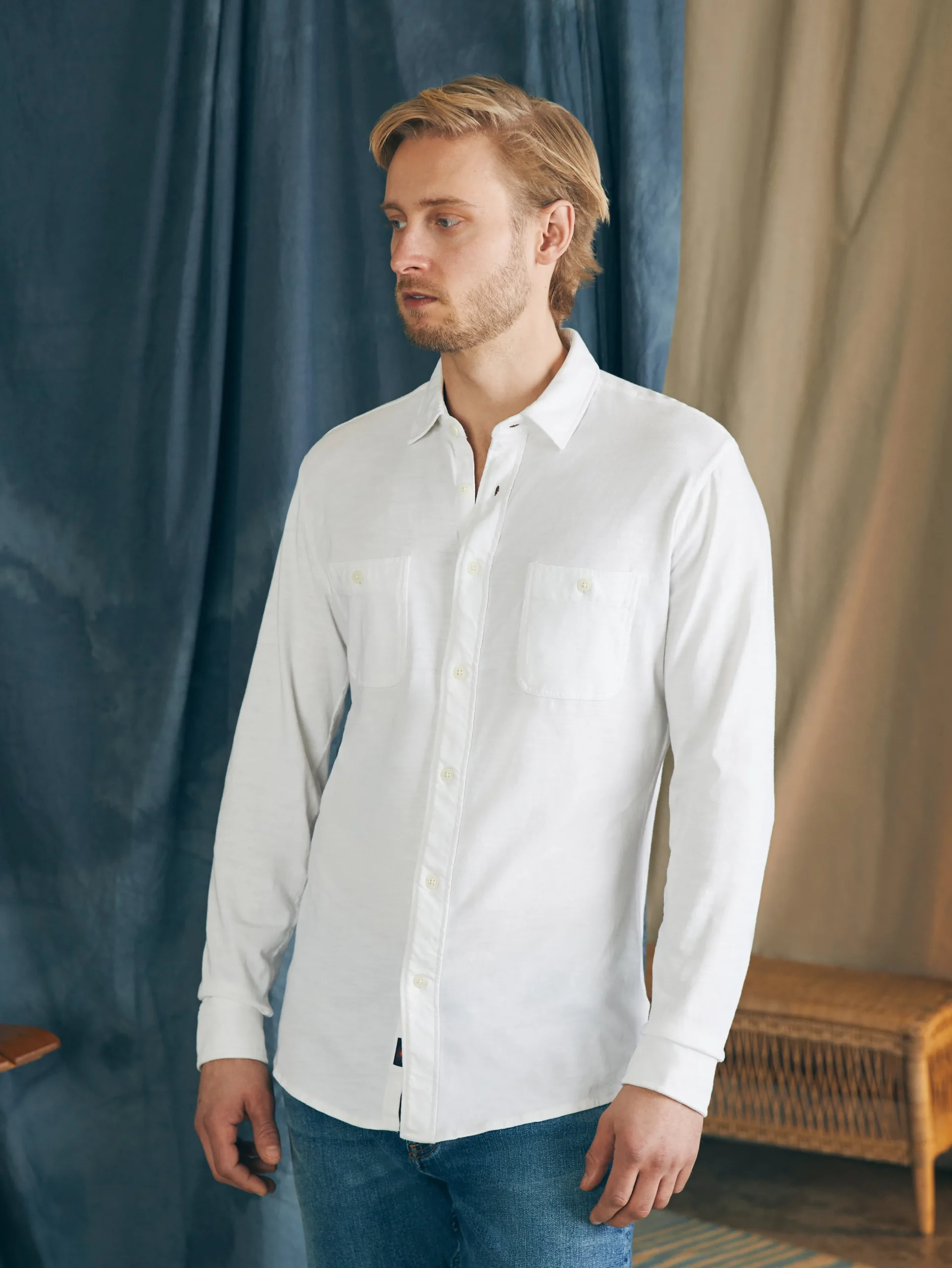 Faherty Brand Shirts*Sunwashed Knit Shirt -