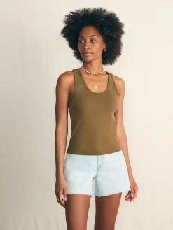 Women Faherty Brand T-Shirts*Sunwashed Rib Tank -