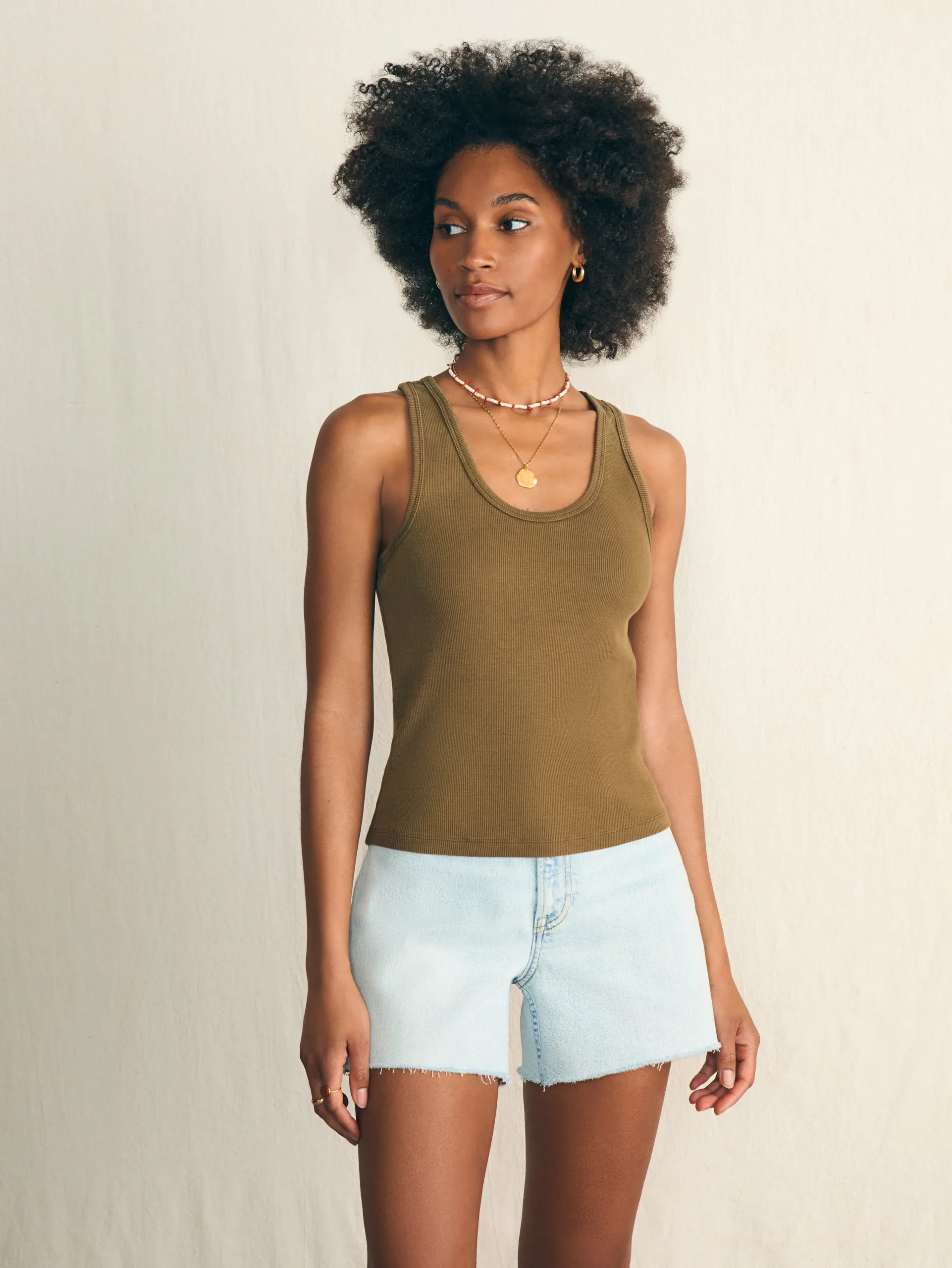 Women Faherty Brand T-Shirts*Sunwashed Rib Tank -