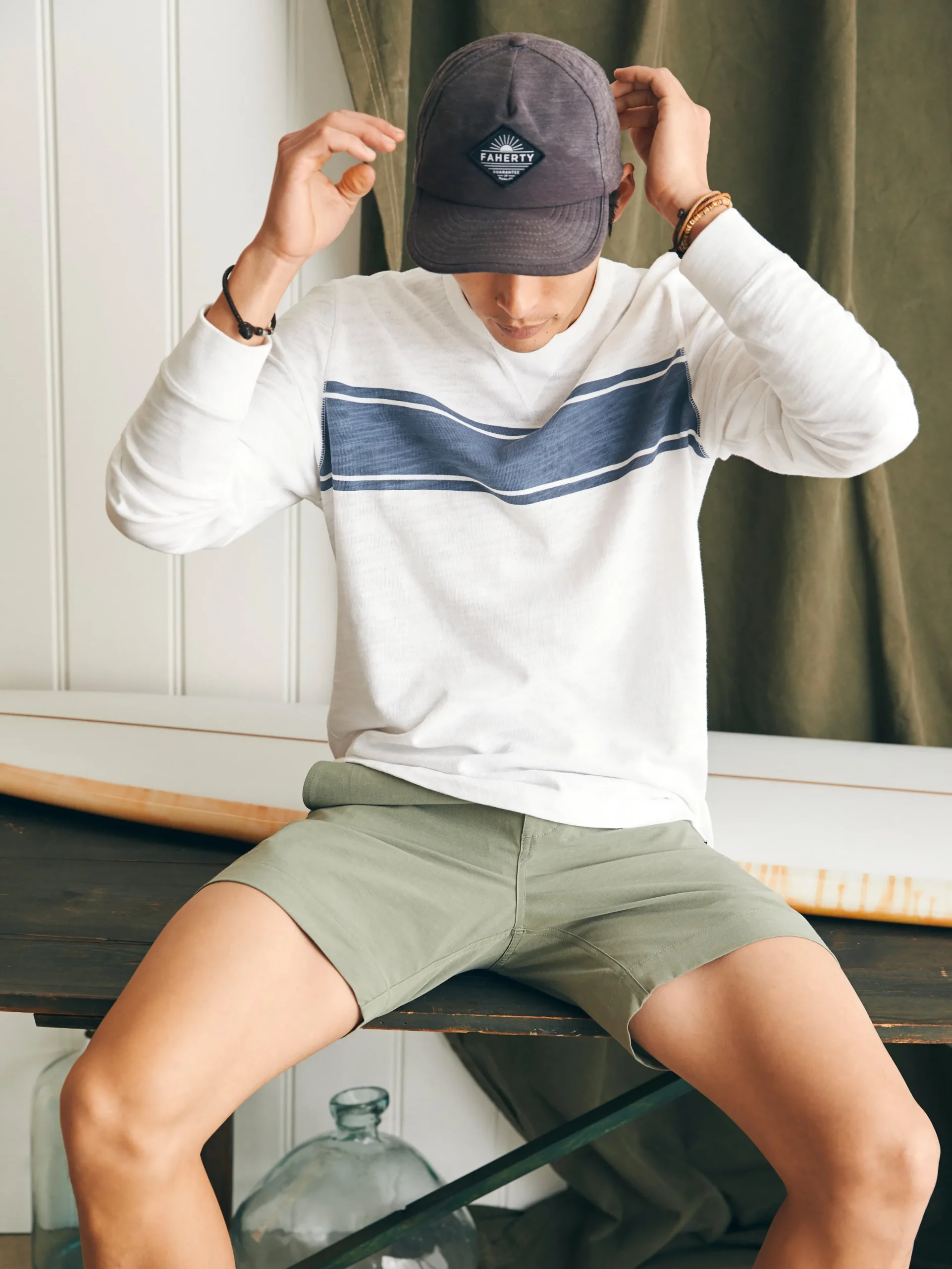 Faherty Brand T-Shirts & Henleys|Lounge*Sunwashed Slub Crew -