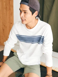 Faherty Brand T-Shirts & Henleys|Lounge*Sunwashed Slub Crew -