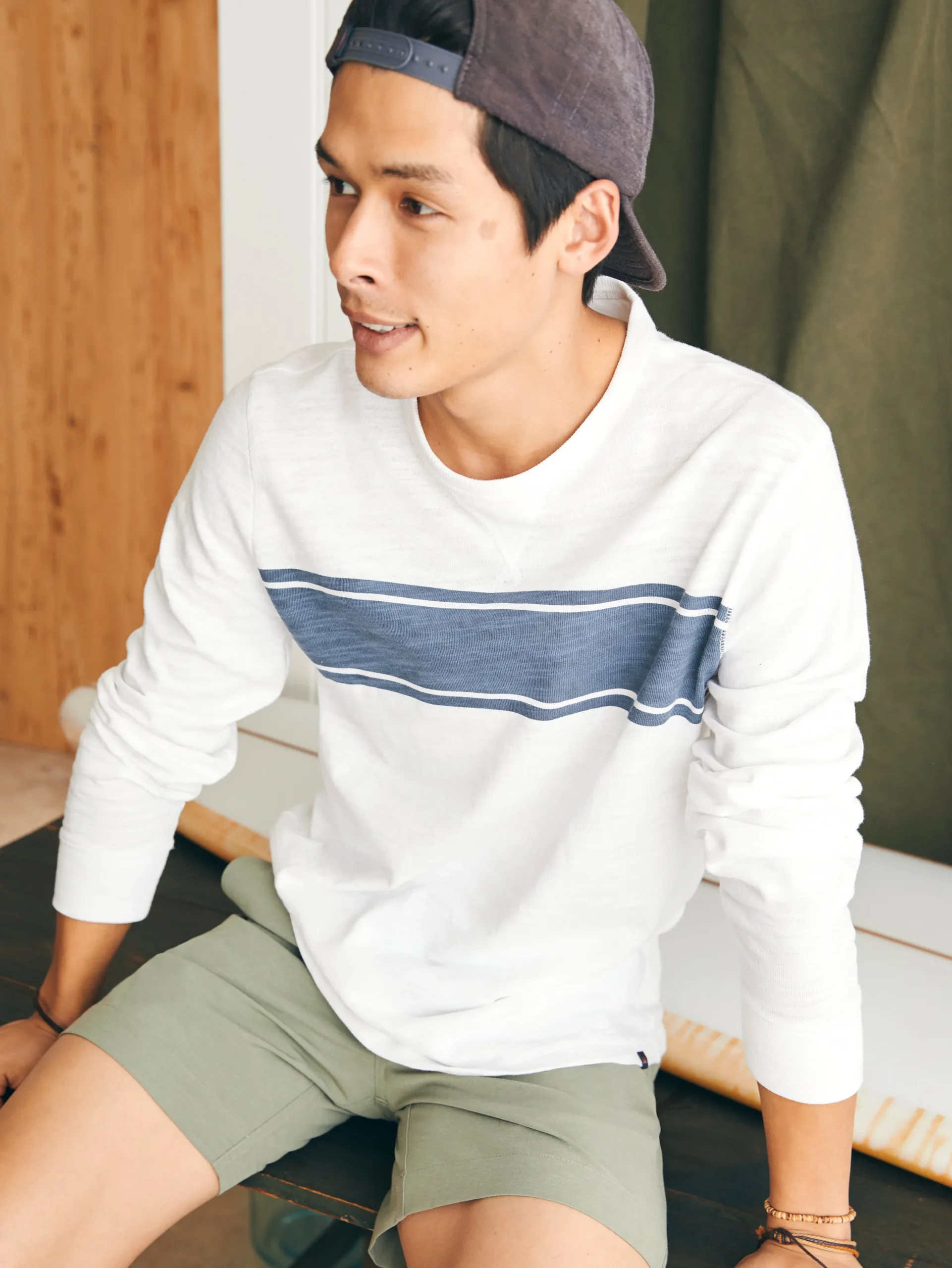 Faherty Brand T-Shirts & Henleys|Lounge*Sunwashed Slub Crew -