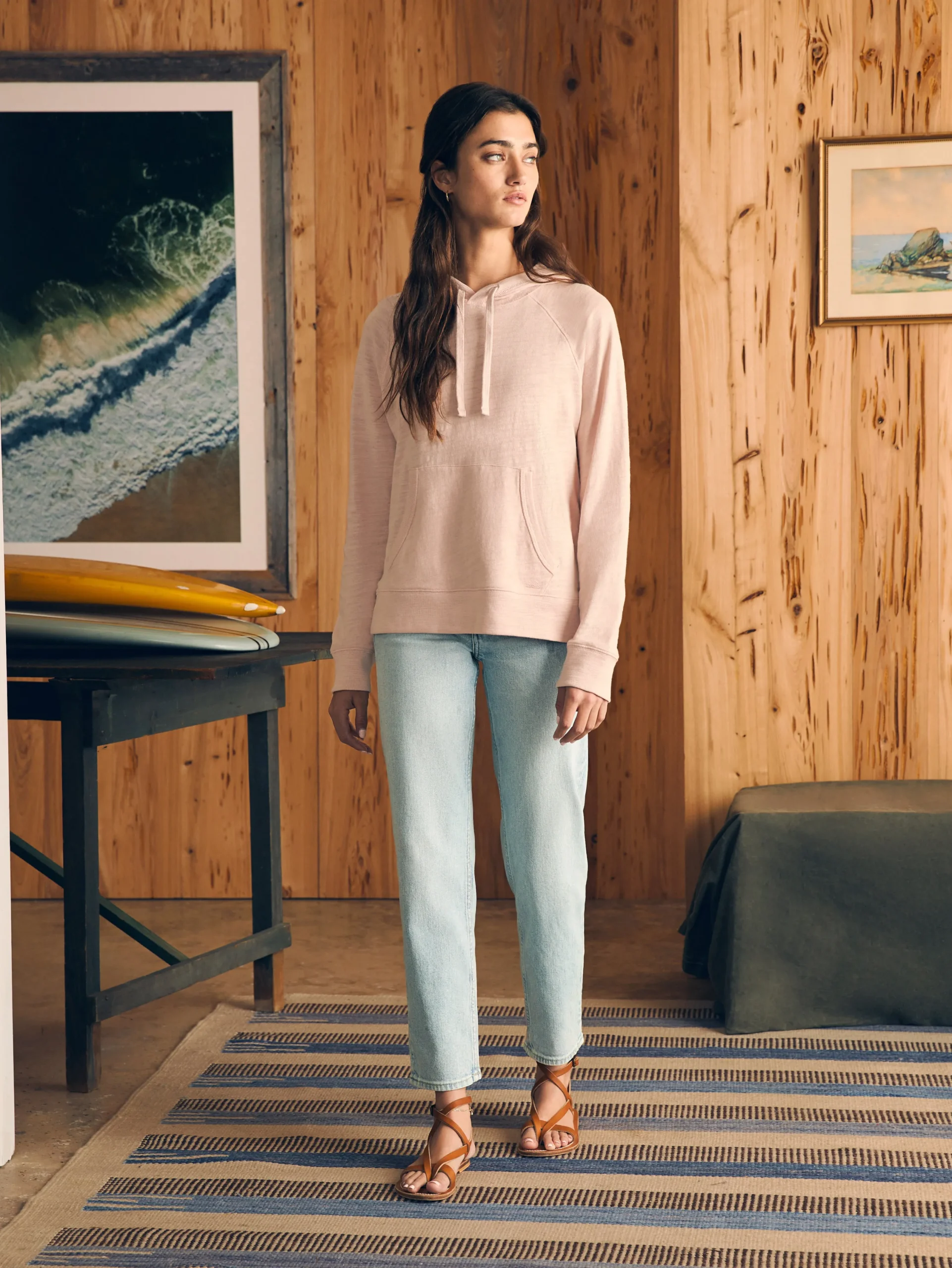 Women Faherty Brand Hoodies & Sweatshirts*Sunwashed Slub Hoodie -