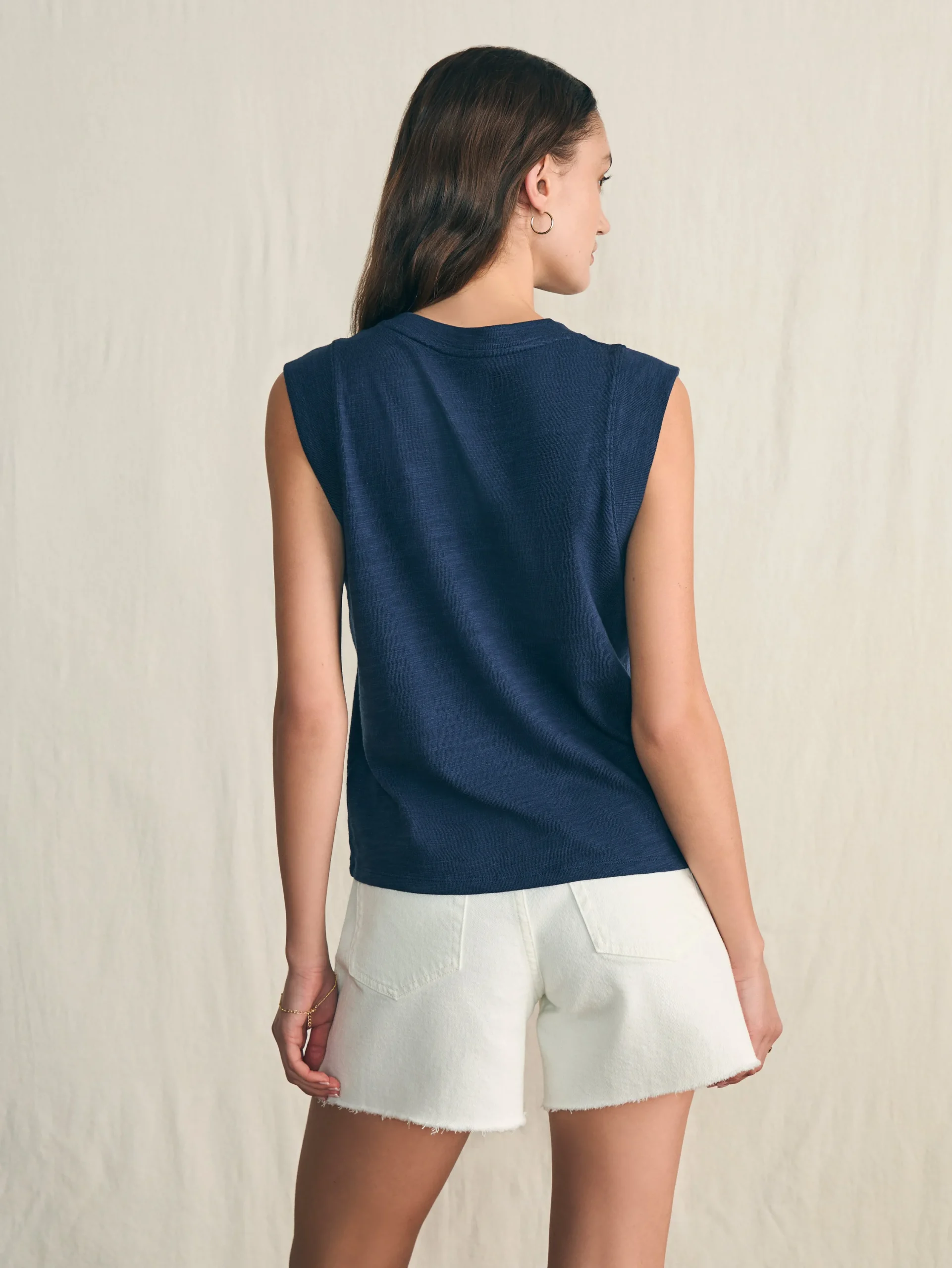 Women Faherty Brand T-Shirts*Sunwashed Slub Muscle Tank -