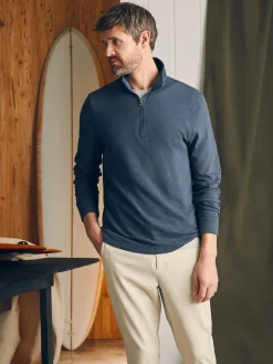 Faherty Brand Hoodies & Sweatshirts|Lounge*Sunwashed Slub Quarter Zip (Tall) -