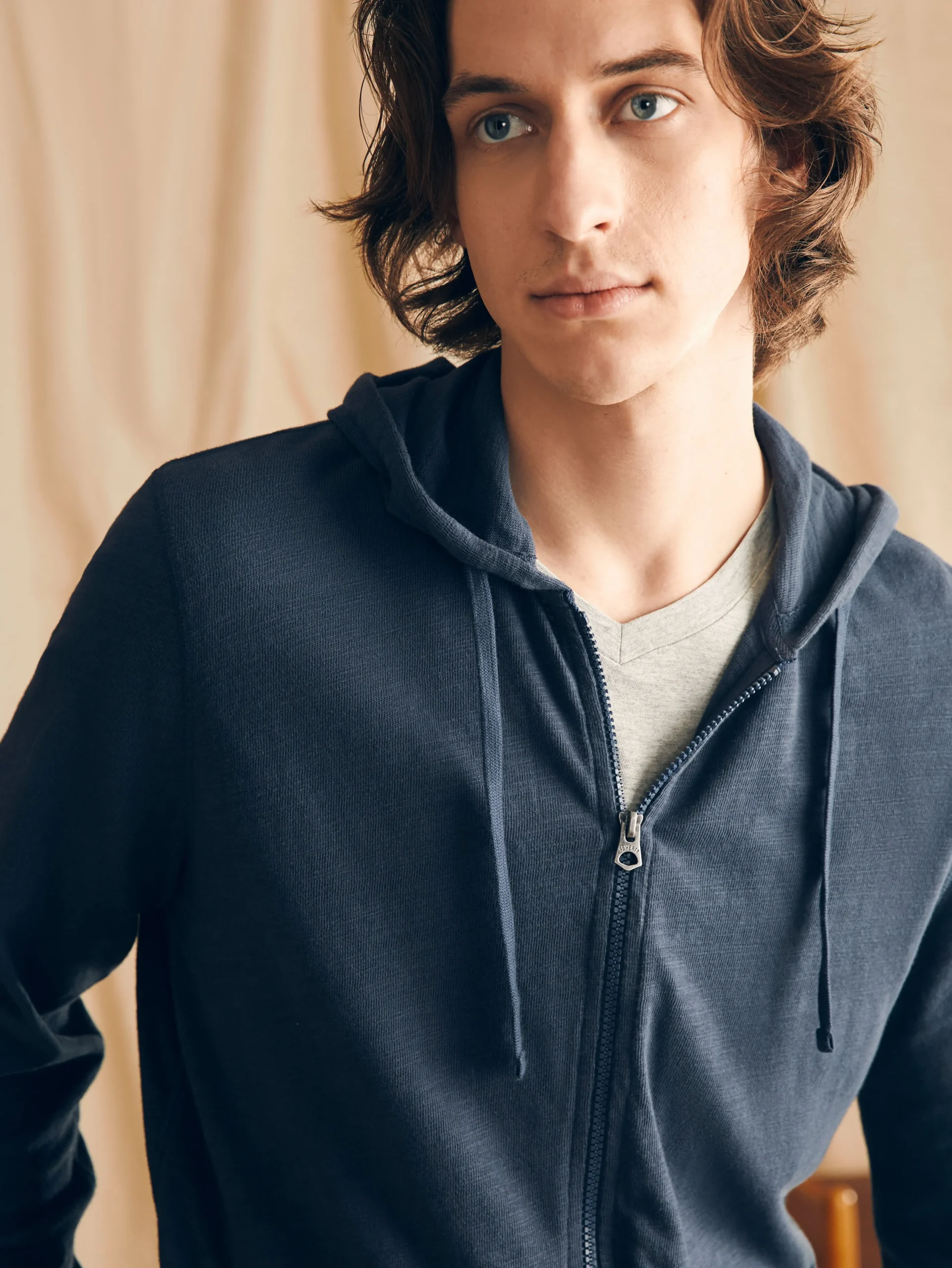 Faherty Brand Hoodies & Sweatshirts*Sunwashed Slub Zip Hoodie -
