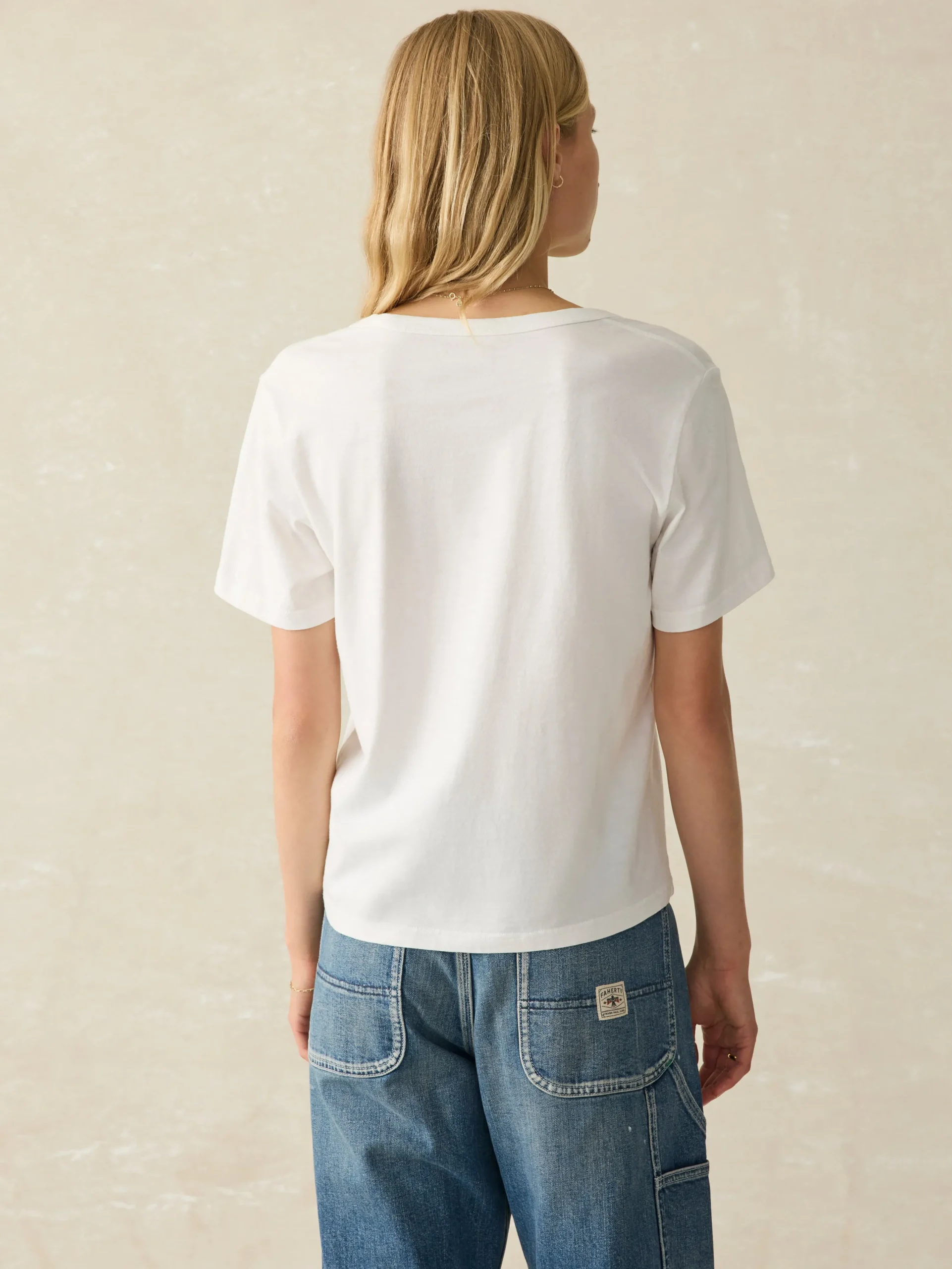Women Faherty Brand T-Shirts*Sunwashed V-Neck Tee -