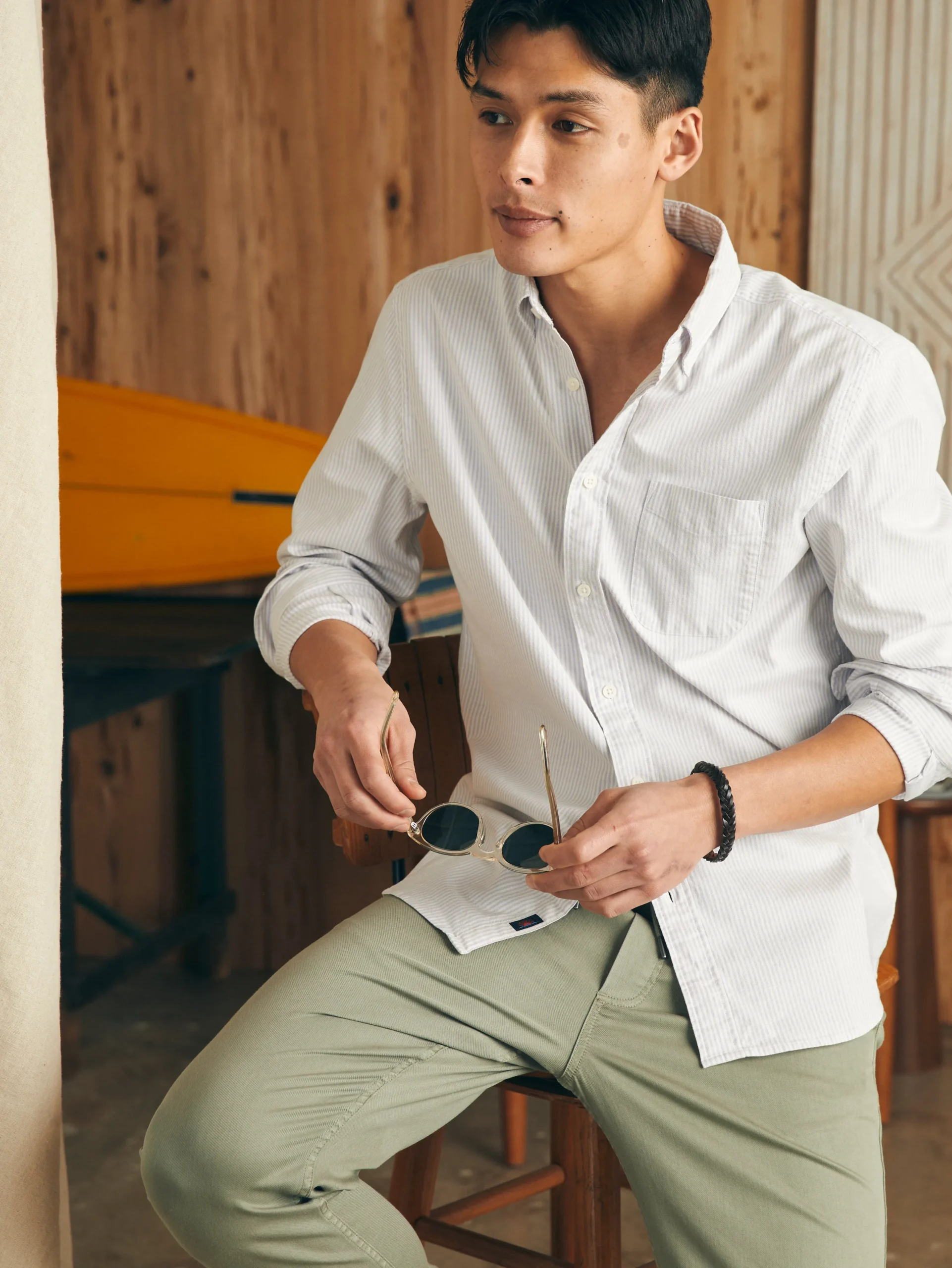 Faherty Brand Shirts*Supima Oxford Shirt -