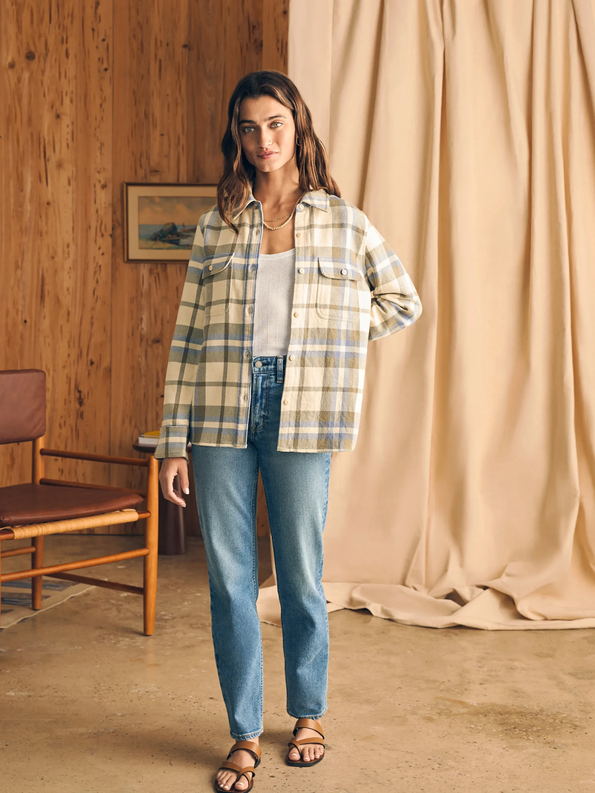 Women Faherty Brand Shirts & Tops*Surf Flannel -