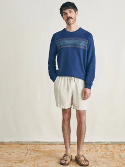Faherty Brand Sweaters*Surf Stripe Crew Sweater -