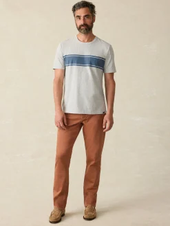 Faherty Brand T-Shirts & Henleys*Surf Stripe Sunwashed Pocket Tee -