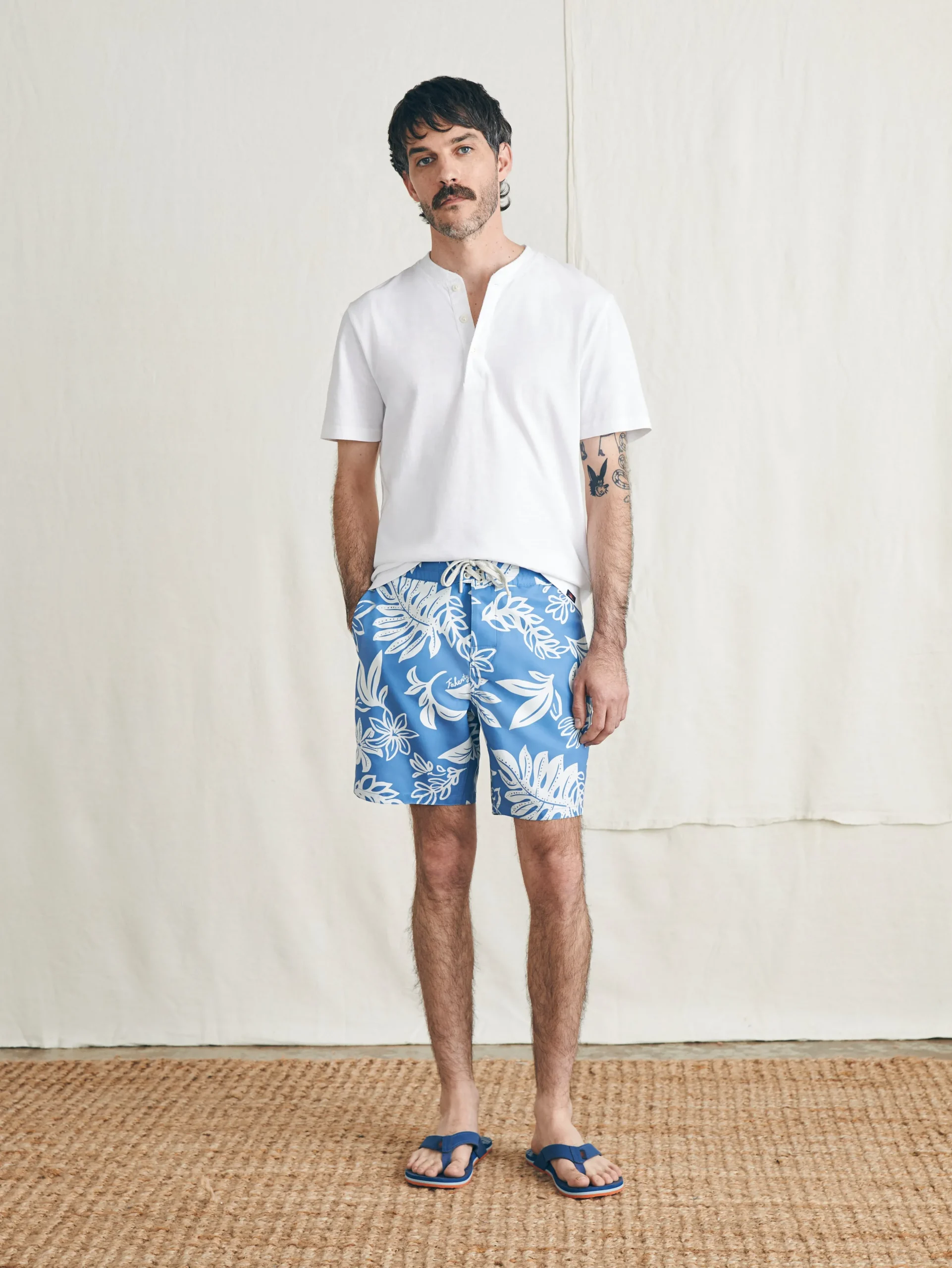 Faherty Brand Swim*Surfrider Sunwashed Boardshort -