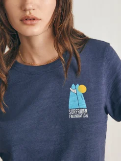 Women Faherty Brand T-Shirts*Surfrider Sunwashed Cropped Tee -