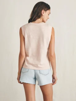 Women Faherty Brand T-Shirts*Surfrider Sunwashed Slub Muscle Tank -