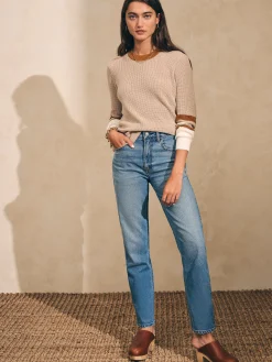 Women Faherty Brand Sweaters*Throwback Crew -
