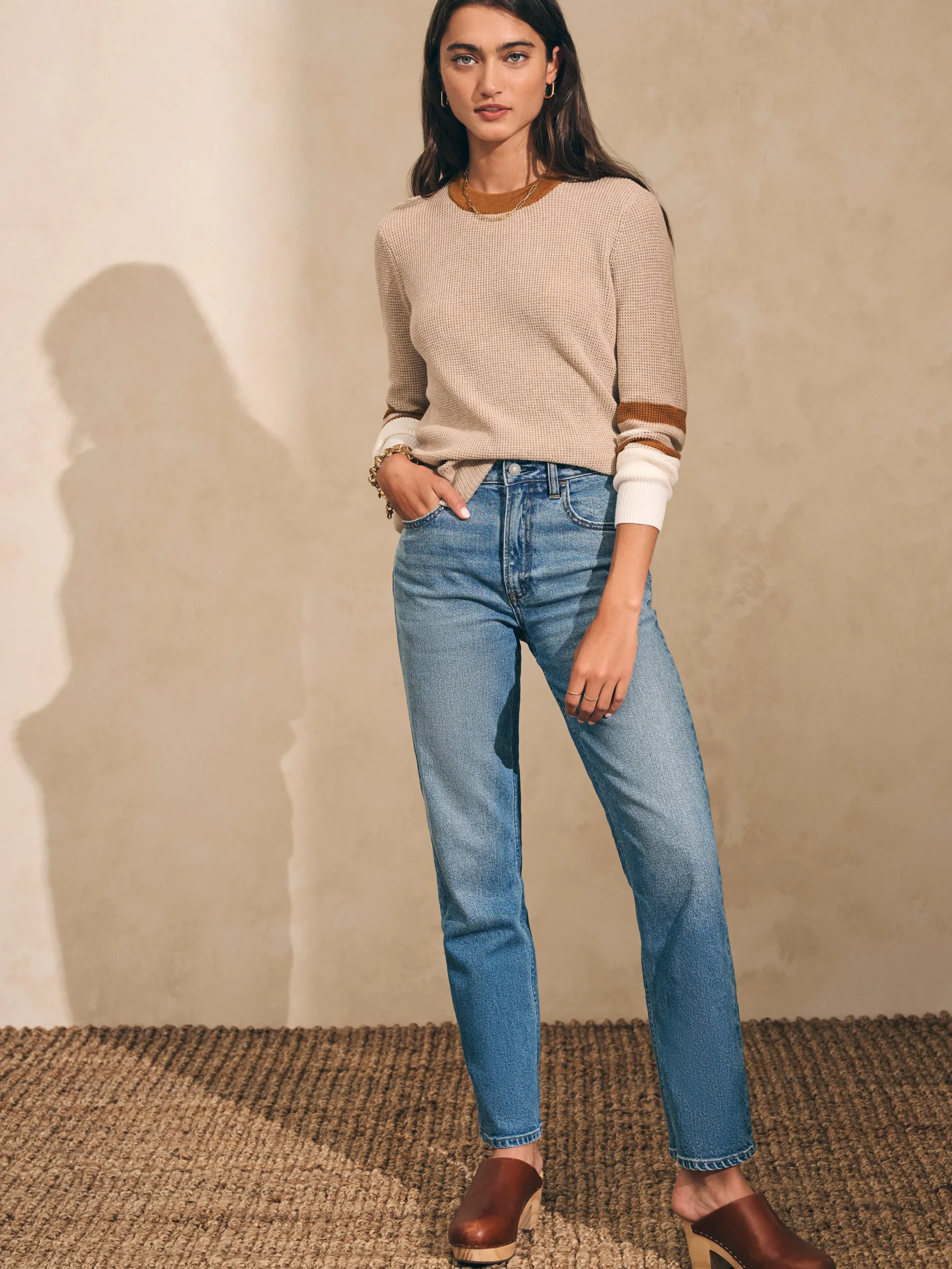 Women Faherty Brand Sweaters*Throwback Crew -
